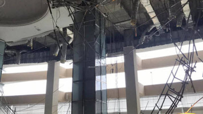 Foreign worker injured after lobby ceiling collapse at KL hotel (Updated)