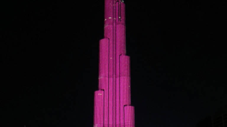 Dubai's Burj Khalifa lit up in pink for breast cancer