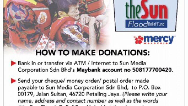 Donations to theSun flood relief fund still open until month end