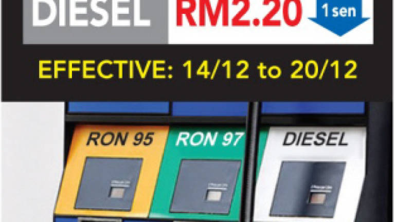Petrol and diesel prices go down