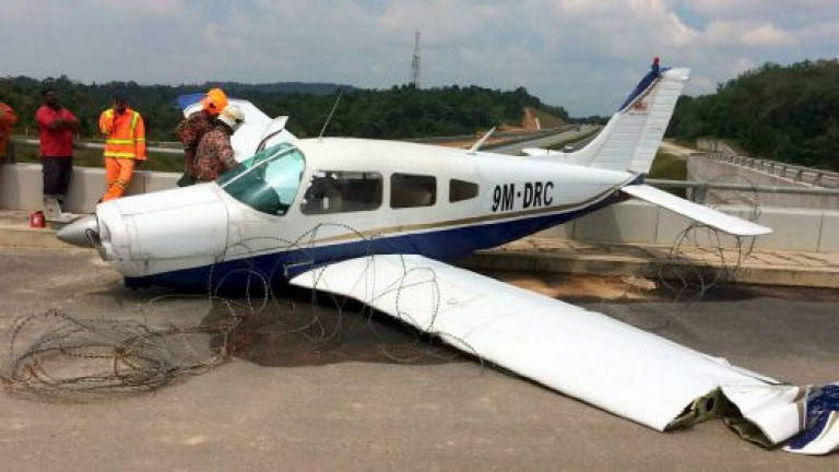 Light aircraft crashes in Johor, 3 escape uninjured (Updated)