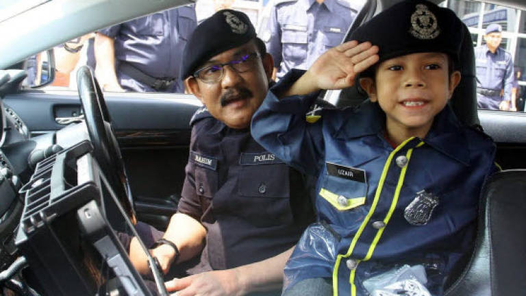 Five-year old's dream of becoming a policeman comes true