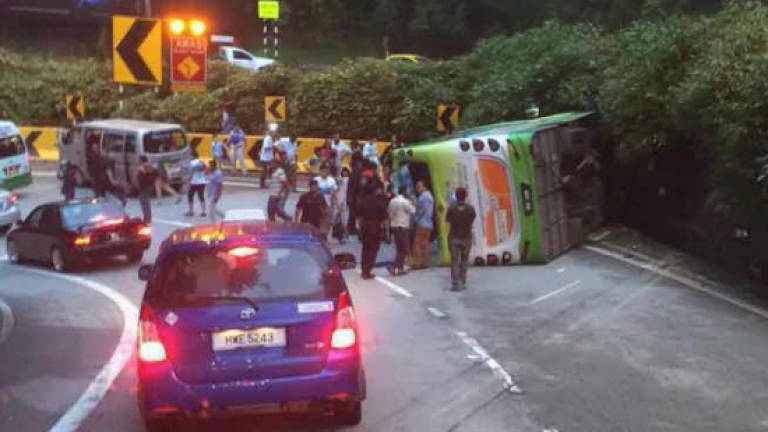 Driver killed, 15 Chinese tourists injured in Genting Highlands bus crash