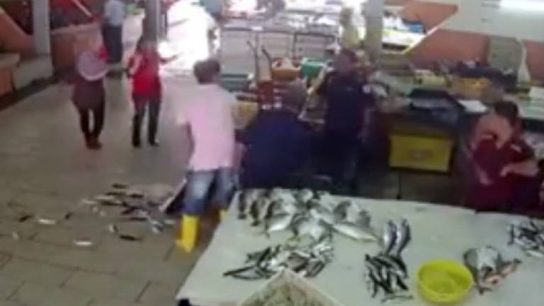 High-handed council officers overturn vendor's tray of fish (Video)