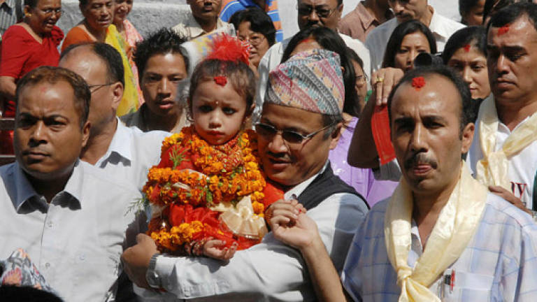 Nepal names 3-year-old as new 'living goddess'