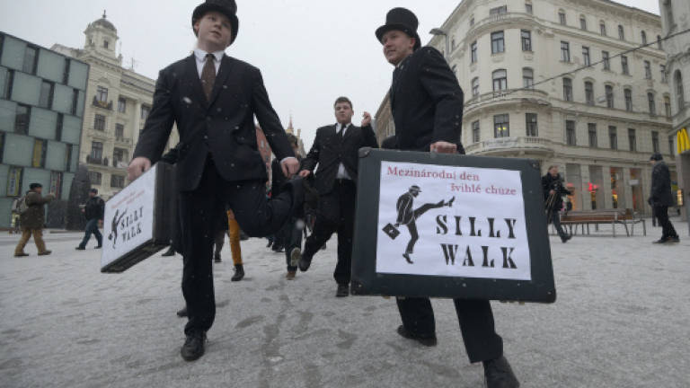 Czech silly walkers pay tribute to Monty Python