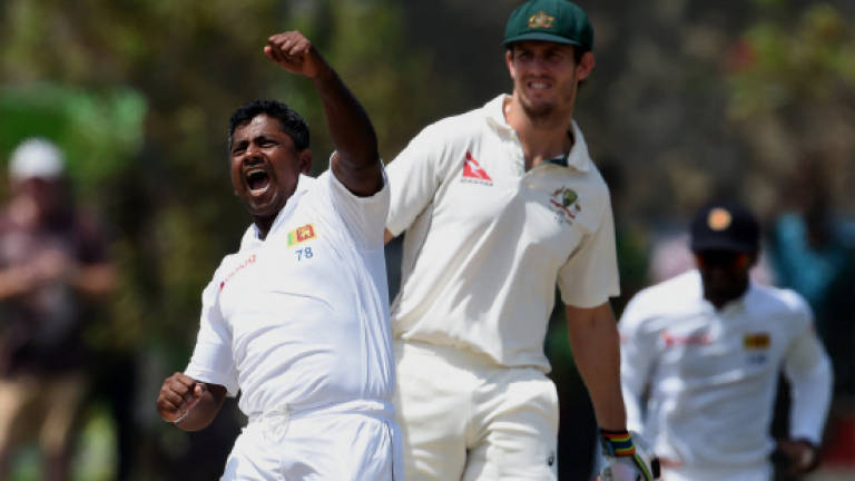 Herath hat-trick puts Lanka on top in Galle