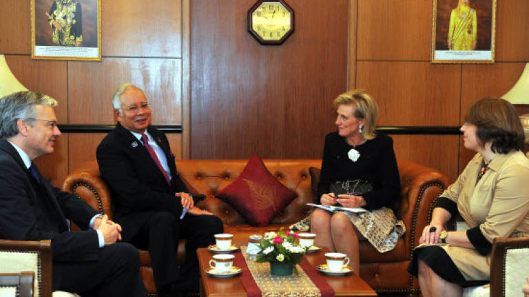 Belgium's Princess Astrid calls on Najib