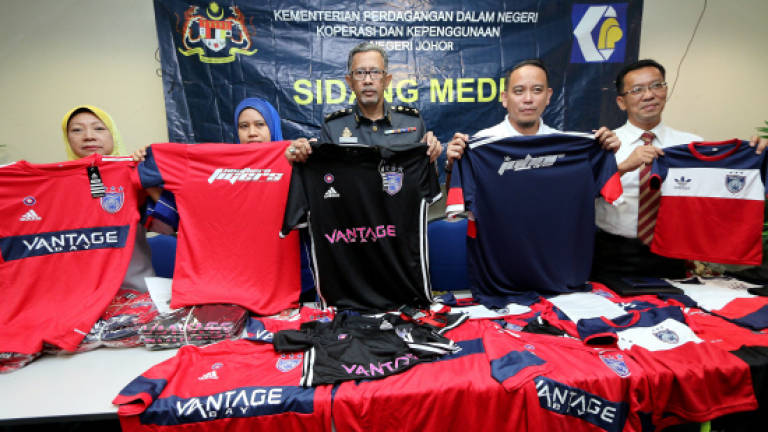 Fake JDT football jerseys seized