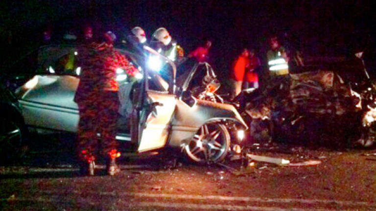 Car bursts into flames, three killed in Perak crash