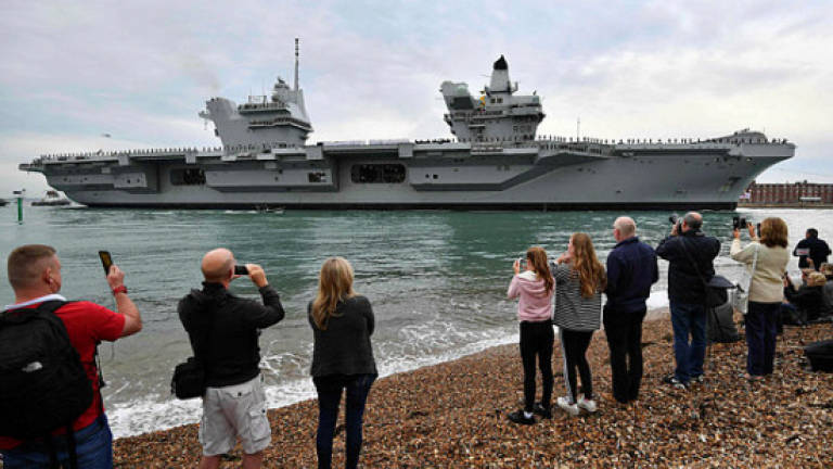 Britain's giant new warship springs a leak