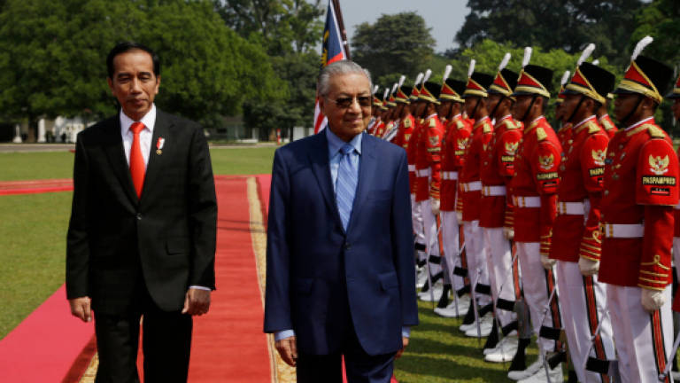 Mahathir accorded official welcome at Bogor Presidential Palace