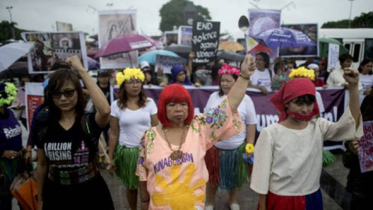 Philippines women's march tells Duterte 'enough'