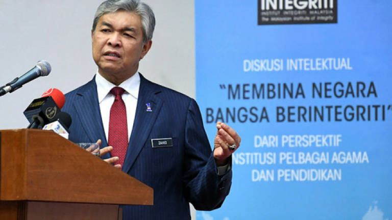BN candidates for GE14 will need to pass an integrity test: Zahid