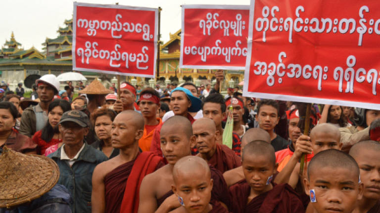 Restless Myanmar state sees mass anti-Muslim protests
