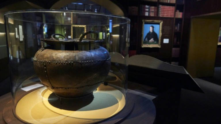 Harry Potter showcased with bones and cauldrons in London