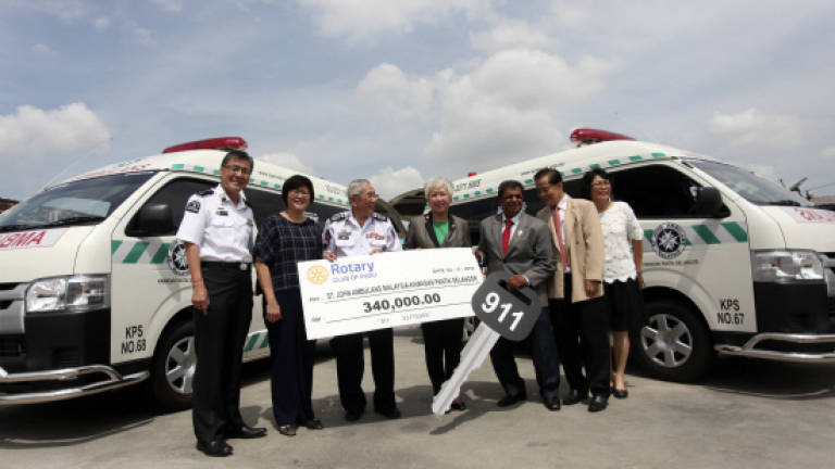 Pudu Rotary Club donates two ambulances to St John Ambulance Malaysia