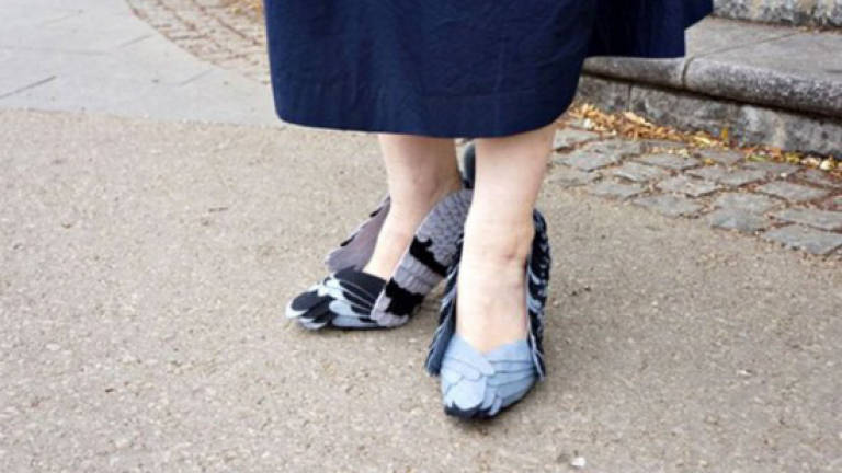 Pigeon shoes ruffle some feathers