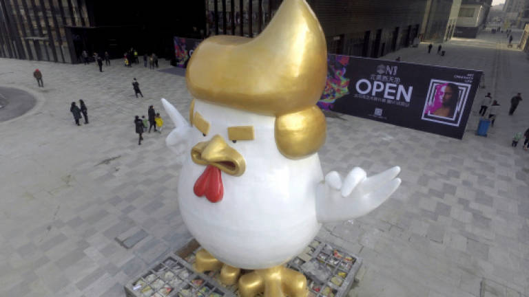 China gives Trump the bird