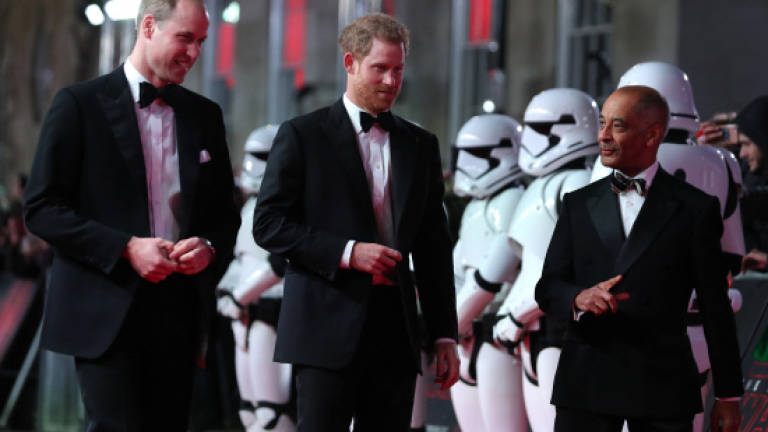 Princes William and Harry attend 'Star Wars' London premiere