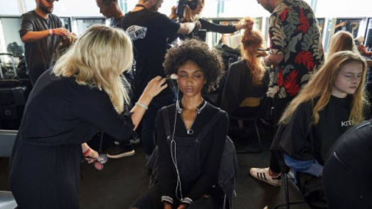 Make-up artists' race against time at London Fashion Week