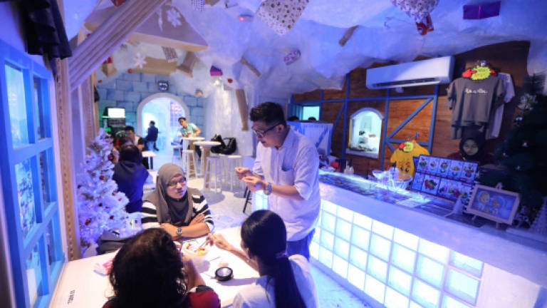 Penangites enjoy a 'cool' treat at Malaysia's first ice-themed cafe