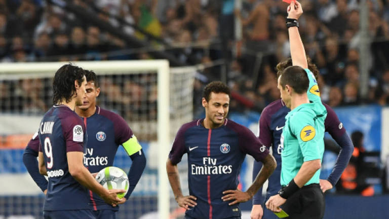 Ref fell for 'Marseille theatrics' says red-card Neymar