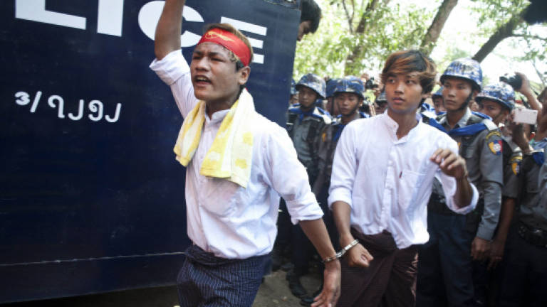 Myanmar student protesters go on trial