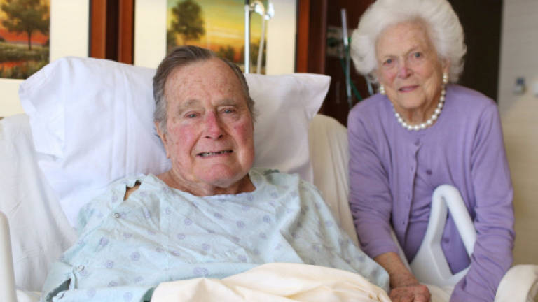 Elder Bush out of intensive care, wife Barbara released