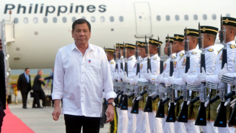 Duterte arrives for official visit