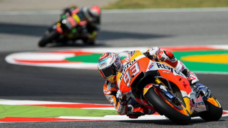 Marquez fastest despite penalty on new Catalan track