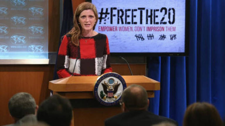 US calls for freedom for 20 women political prisoners