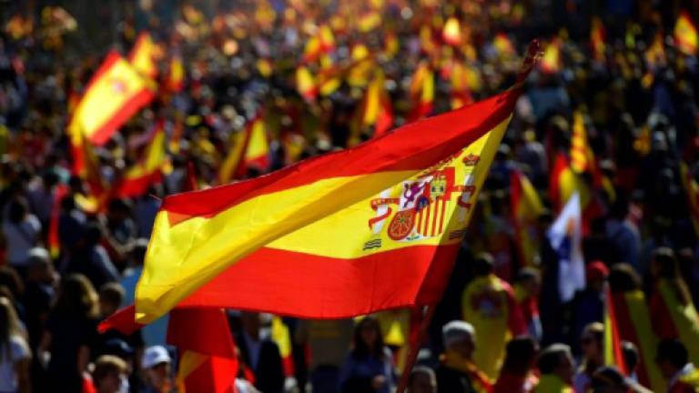 Mass march for unity after Catalan independence move