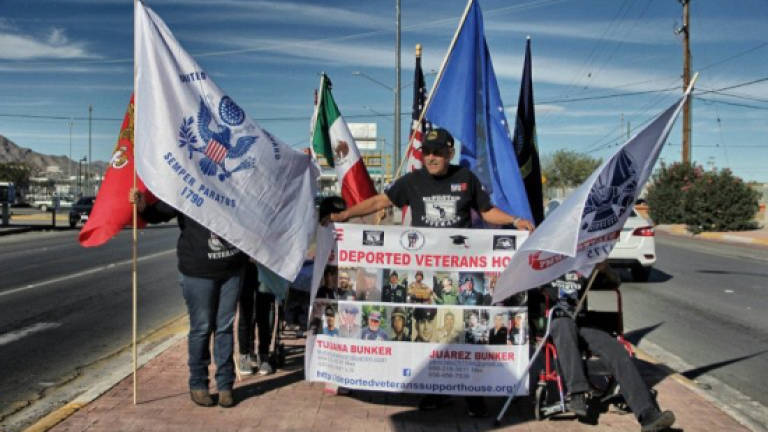 Deported veterans protest in Mexico on US Veterans Day