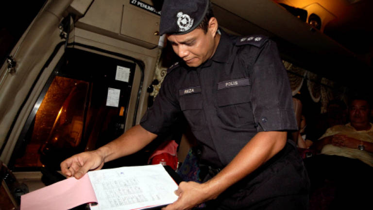 35 bus and lorry drivers get summonses in 'Op Selamat' at Bukit Gantang