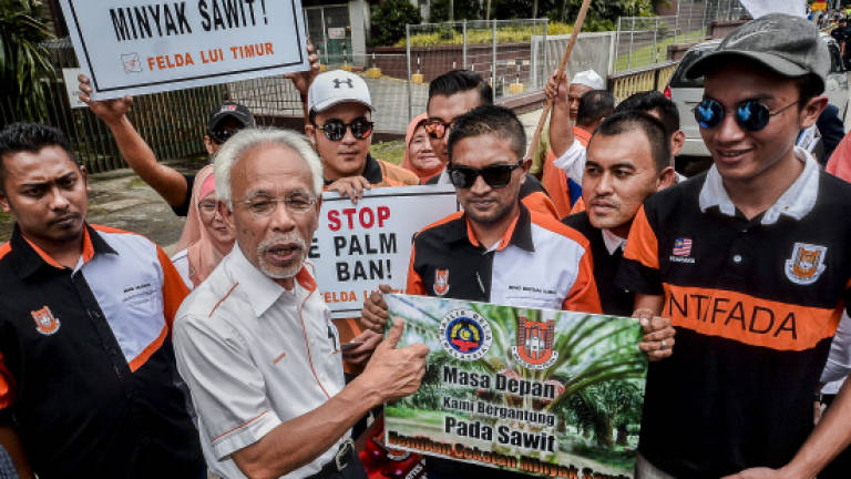 Palm oil smallholders protest against EU's proposed palm oil ban