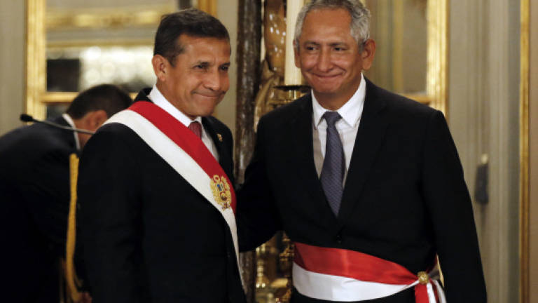 Peru's Humala names fifth PM in cabinet shuffle