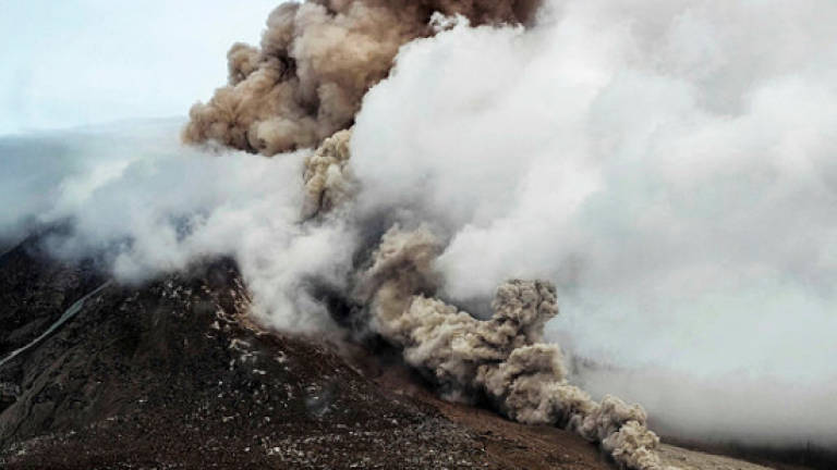 Volcano erupts in Indonesia's North Sumatra