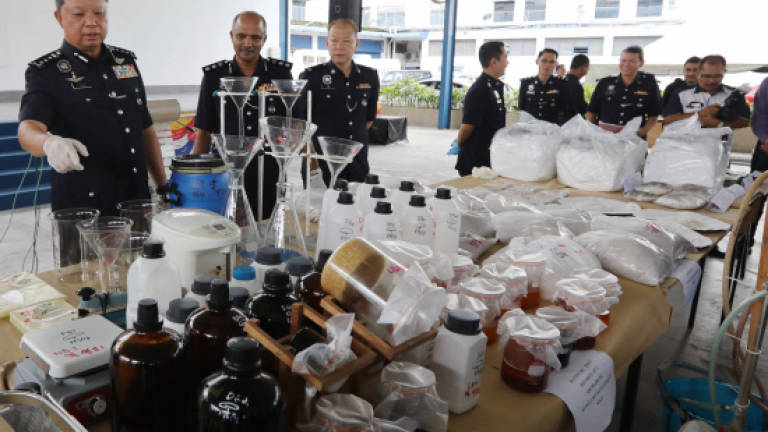 Cops bust drug processing lab, seize narcotics worth RM2m