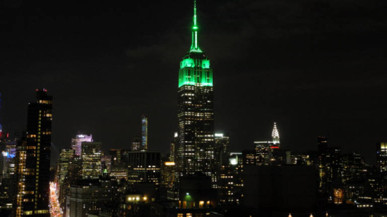New York's Empire State Building lit green for Eid