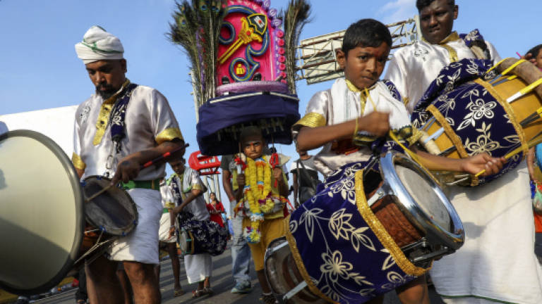 Traditional Indian music performers in demand for Thaipusam Traditional Indian music performers in demand for Thaipusam