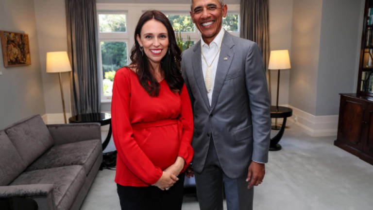 Obama shares parenting tips with New Zealand PM Ardern