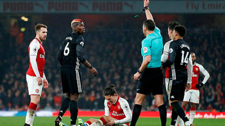 Pogba sees red over Koscielny reaction to dismissal