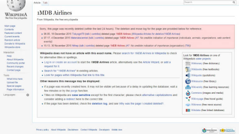 1MDB issues clarification on fake Wikipedia entry