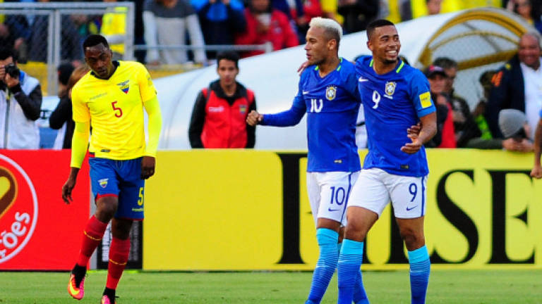 Jesus sparkles as Brazil down Ecuador
