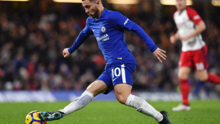 Conte thanks Chelsea fans as Hazard double eases pressure