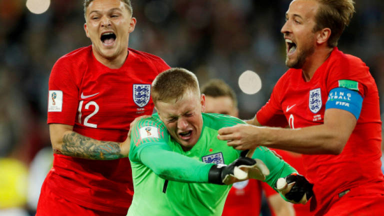 England's Pickford had World Cup shoot-out notes on water bottle