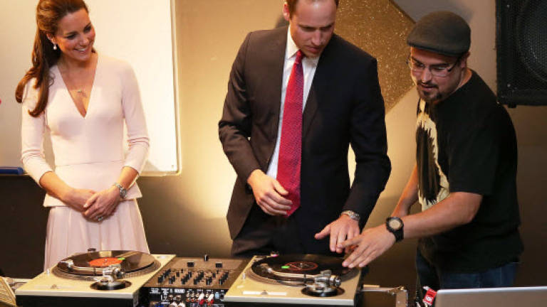 Young royals turn DJs in Queen's Australian namesake