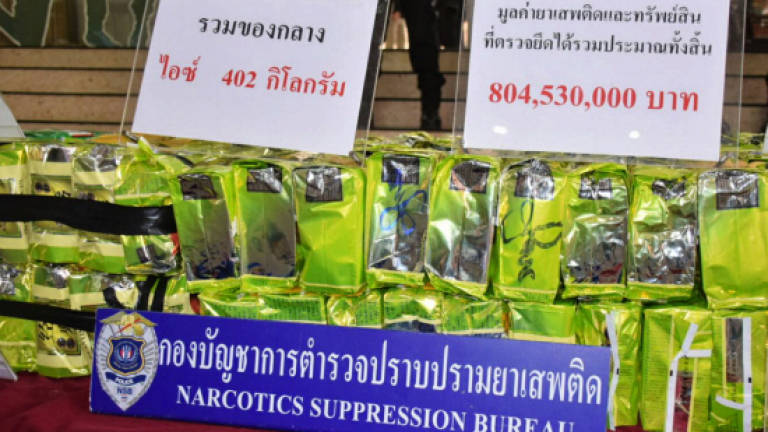 Thai police foil attempt to smuggle 400kg of 'ice' to Malaysia