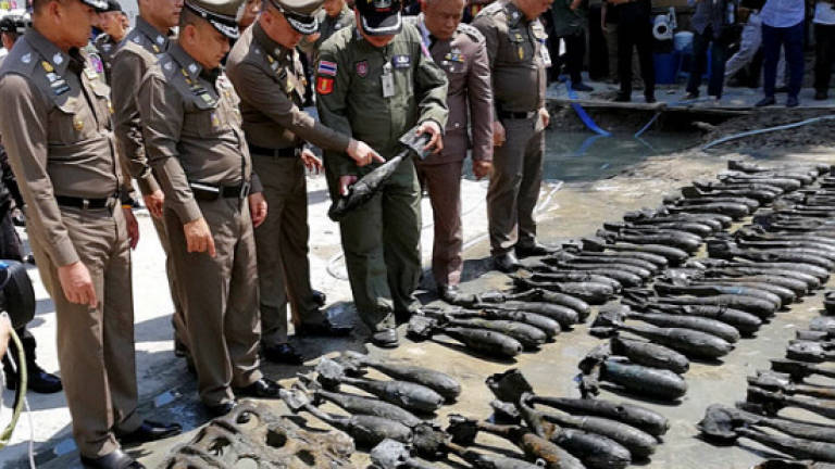 Workers unearth more than 100 bombs at Bangkok construction site